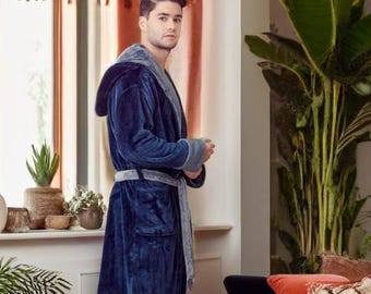 LUXE Monogrammed Plush Spa Robe / Luxurious Embroidered Unisex Personalized Chick Bathrobe