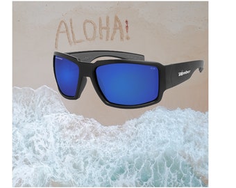 Solomon IO - Boogie Safety Blue Mirror Matte Black Frame, Polarized Safety Lens And Gray Foam