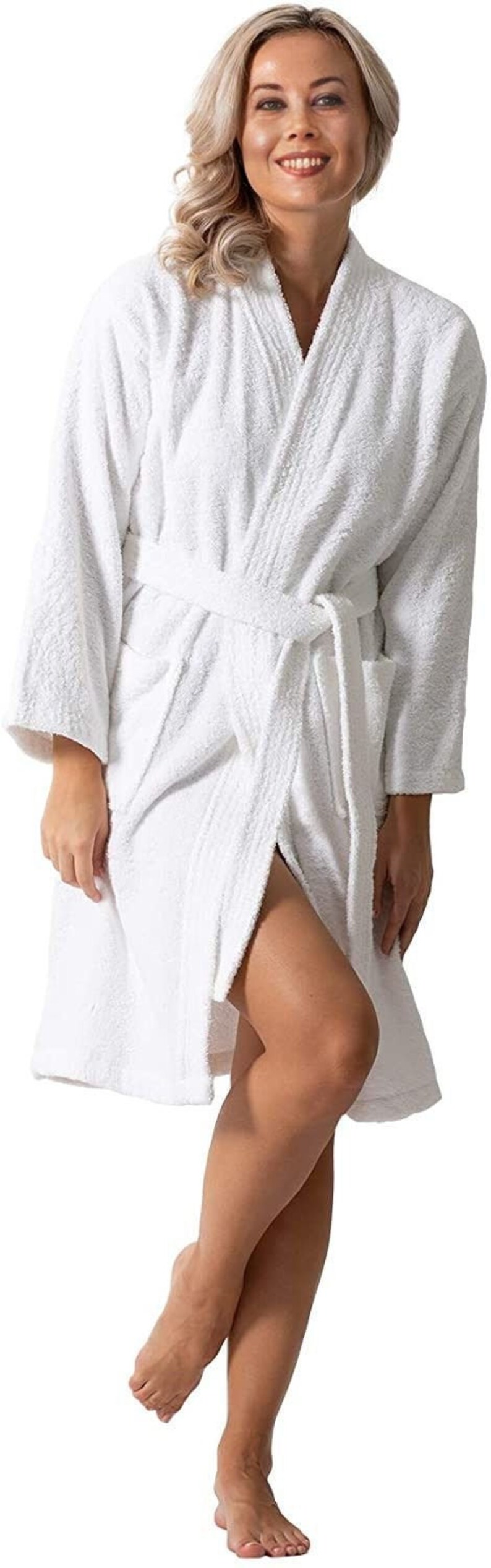 New Personalized Gifts Turkish Towel Bathrobe Unisex Kimono Bathrobe 4020 or Blank Soft Turkish Cotton Hotel Kimono Robe de Chambre image 6