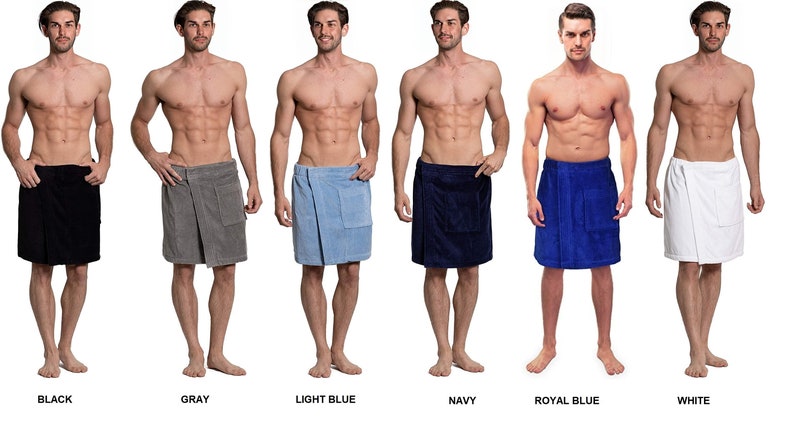 PERSONALIZED LUXURY MENS'S Spa Wrap Soft Towels - 100% Terry Velour Cotton Spa Wrap for Shower, Gym, Swimming Pool, Beach and Travel 5180 image 5