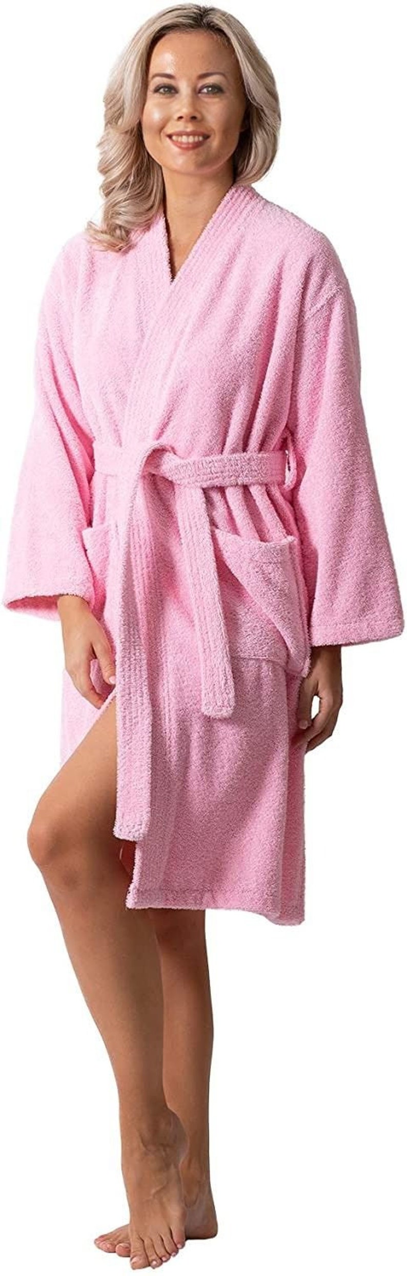 New Personalized Gifts Turkish Towel Bathrobe Unisex Kimono Bathrobe 4020 or Blank Soft Turkish Cotton Hotel Kimono Robe de Chambre image 9