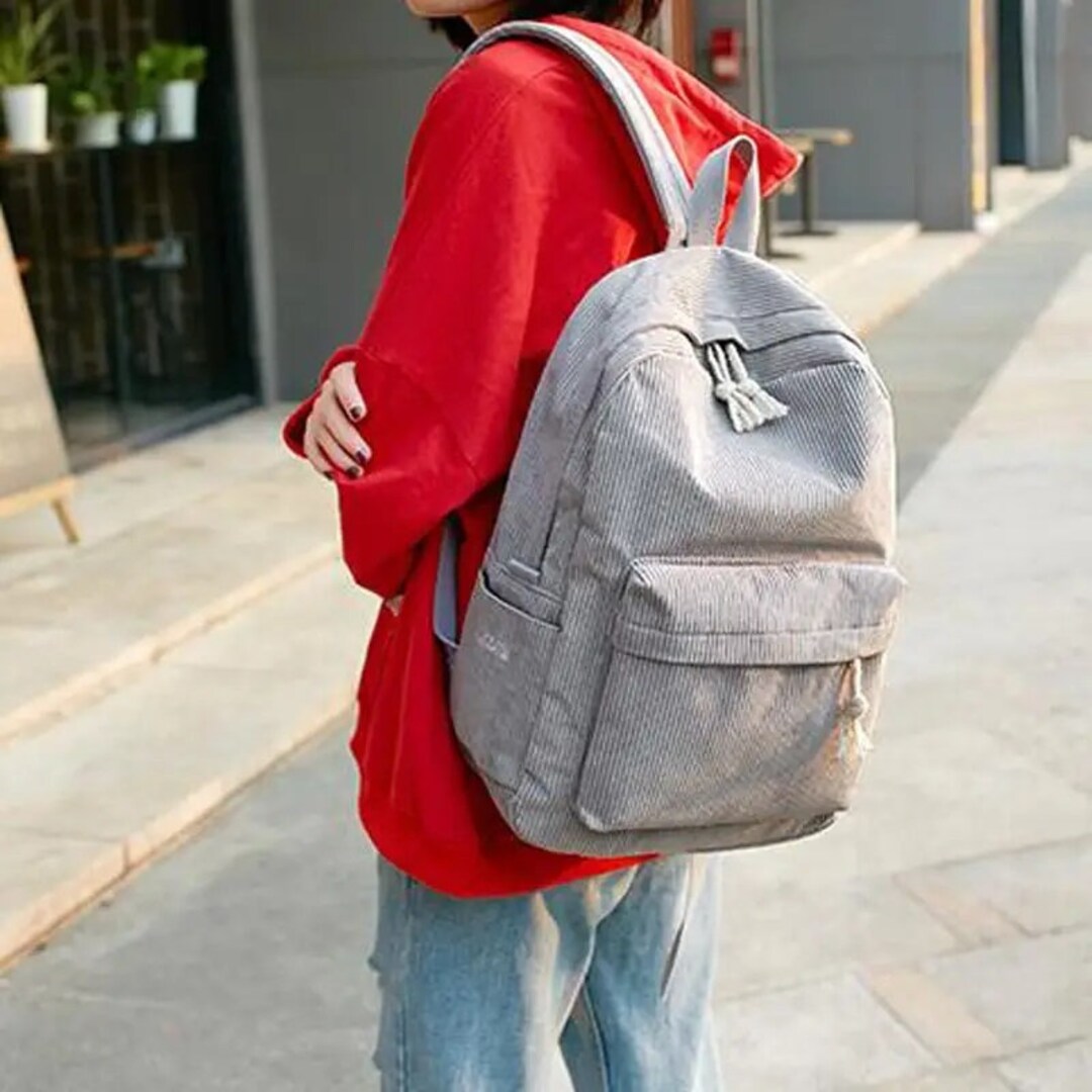 Custom Embroidered Corduroy Backpack, Personalized Back to School Bag ...