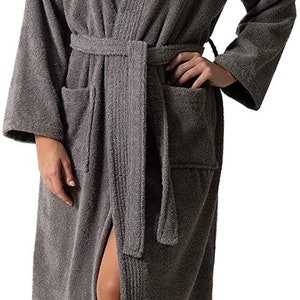 New Personalized Gifts Turkish Towel Bathrobe Unisex Kimono Bathrobe 4020 or Blank Soft Turkish Cotton Hotel Kimono Robe de Chambre image 8