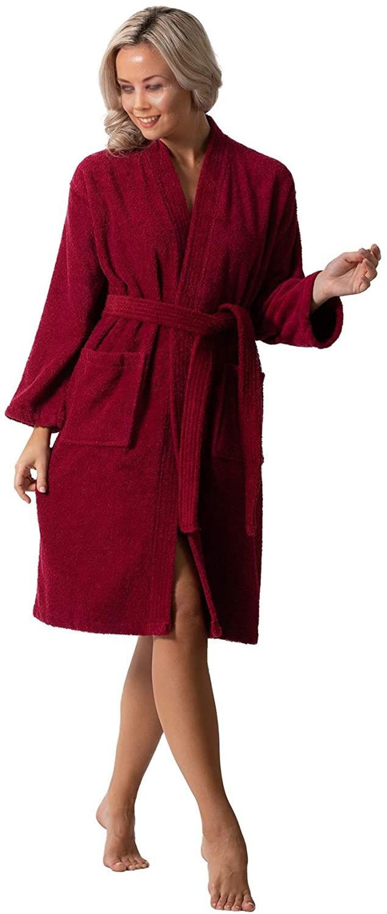 New Personalized Gifts Turkish Towel Bathrobe Unisex Kimono Bathrobe 4020 or Blank Soft Turkish Cotton Hotel Kimono Robe de Chambre image 10