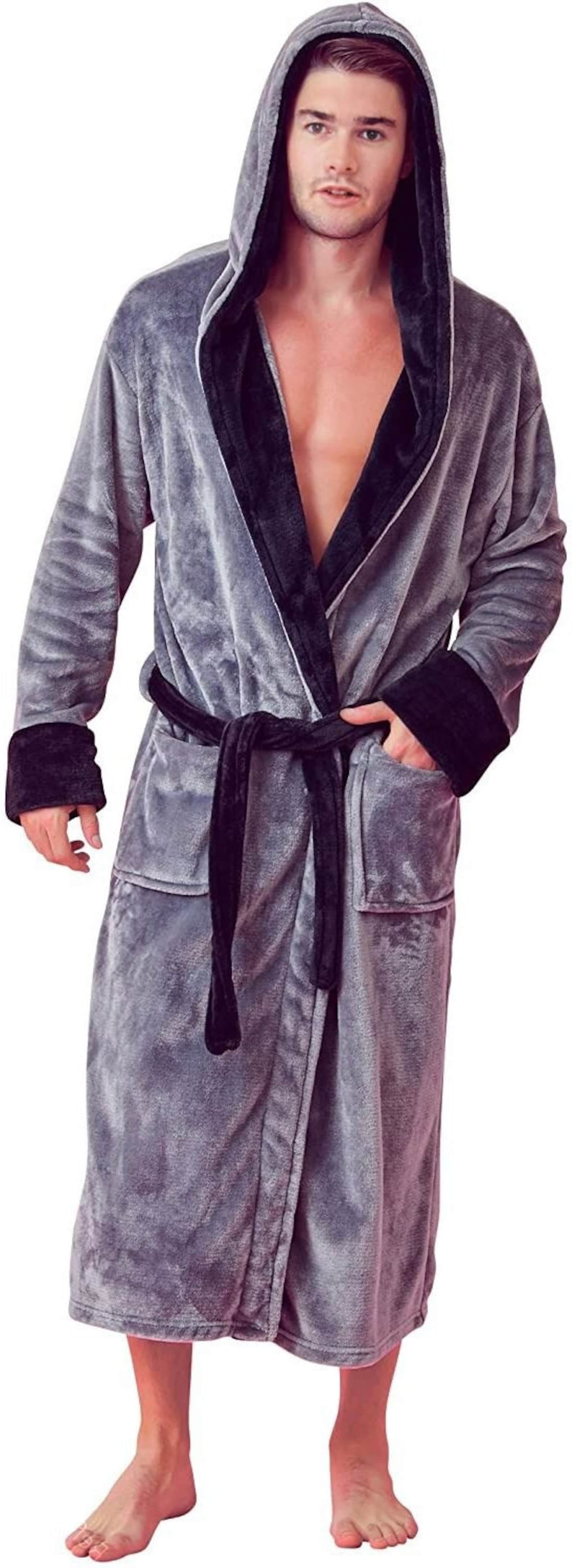 Personalized Men's Bathrobe Long Ultra Soft 6140 Lounge Etsy