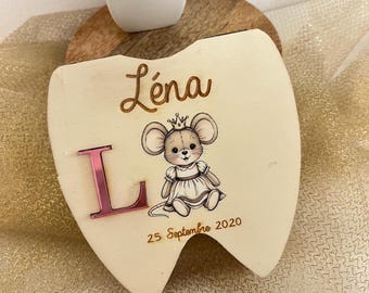 Personalized wooden baby tooth box – Engraved name – Children's keepsake box – Original gift