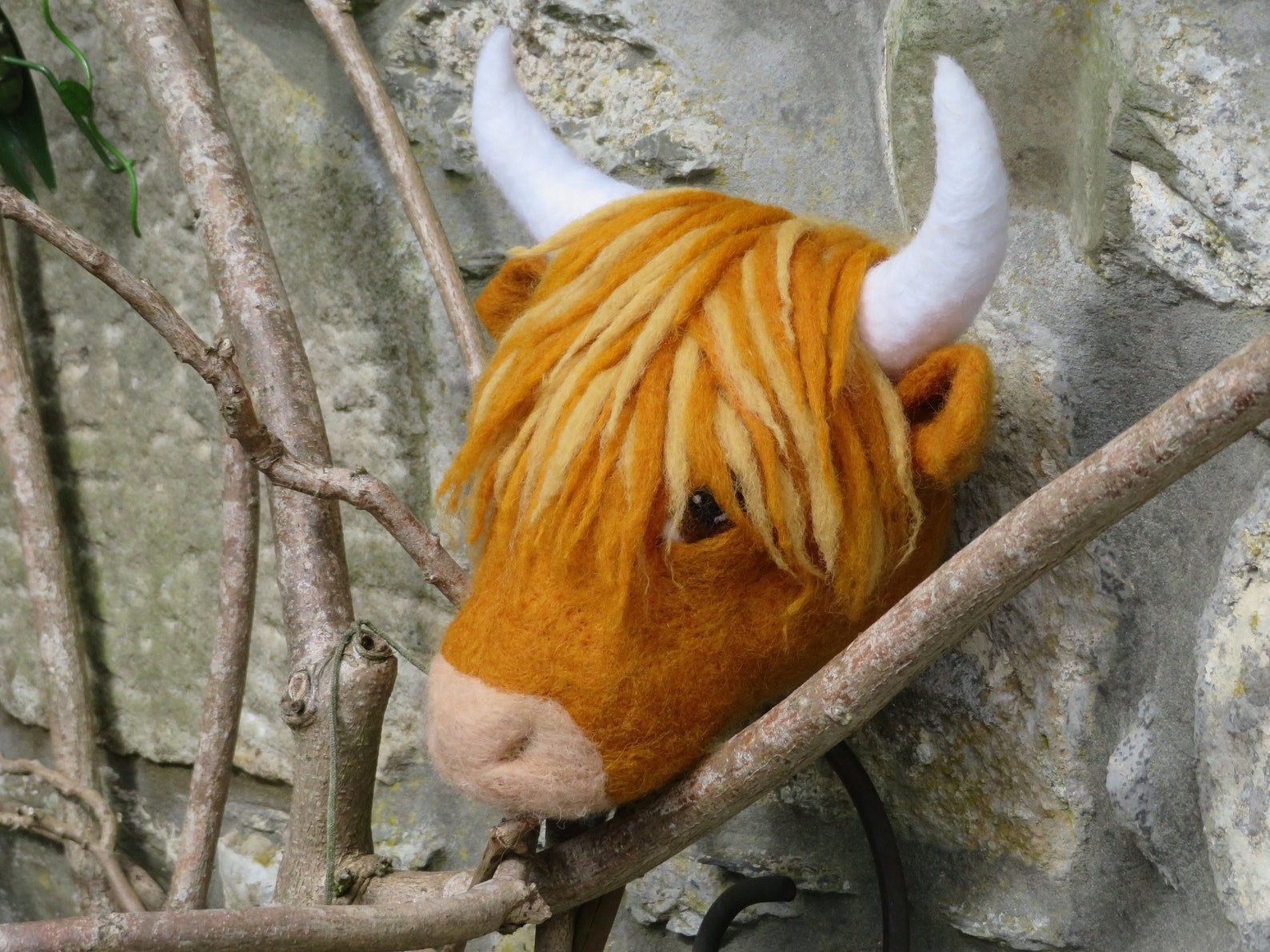 Needle felted highland cow head Etsy