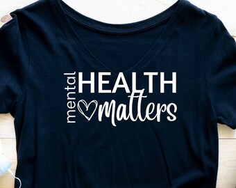 Salud Mental Importa SVG, Afirmaciones Positivas, Amor Propio (Descarga Digital)