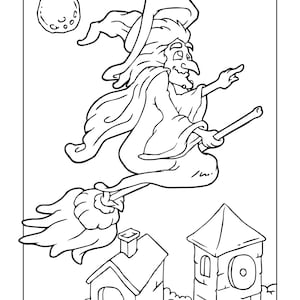 Halloween Children's Coloring Pages Bundle 10 Pages - Etsy