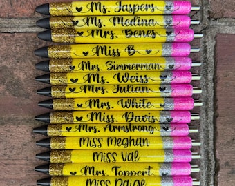 Personalized Glitter Pen: Custom Teacher Appreciation Gift