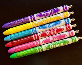 Marker Style Glitter Pen | Personalized Refillable Gel Pen