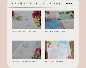 A4 / A5 Printable Free Form Journal/Planner with Tips for Improved Journaling. 44 undated pages available for printing.