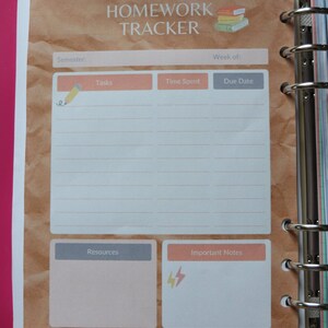 Study Planner Schedule Daily Study Planner Homework Tracker Schedule ...
