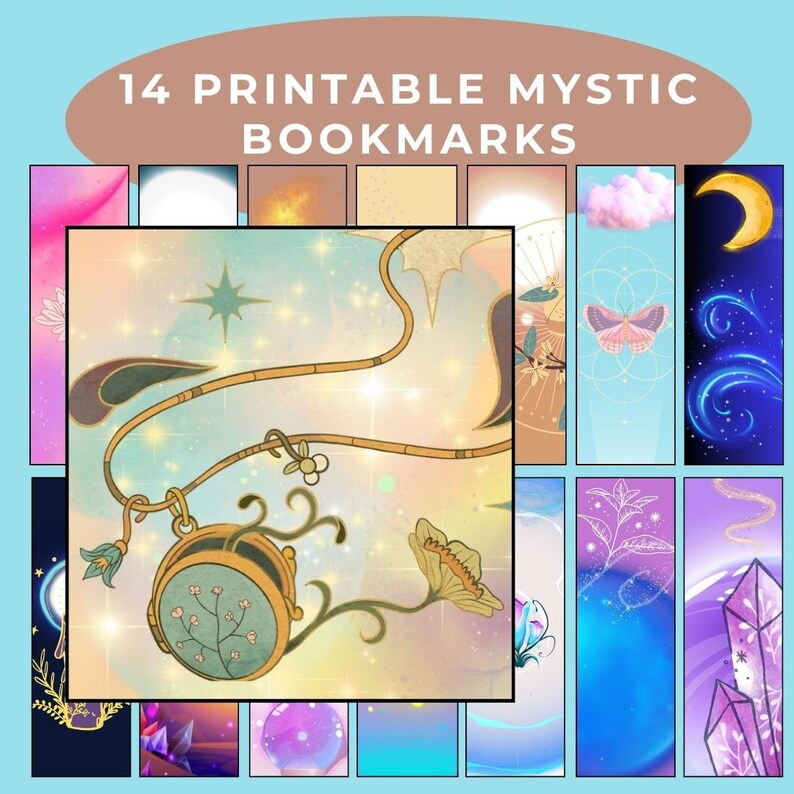 Bookmarks Bundle Instant Download Gift for Book lover and Book Reader Book Club Gifts for Reading Addicts Fairy tale love image 1