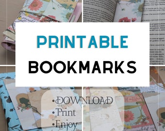 Bookmarks Bundle Instant Download Gift for Book lover and Book Reader Book Club Gifts  for Reading Addicts Scrapbook Bookmarks