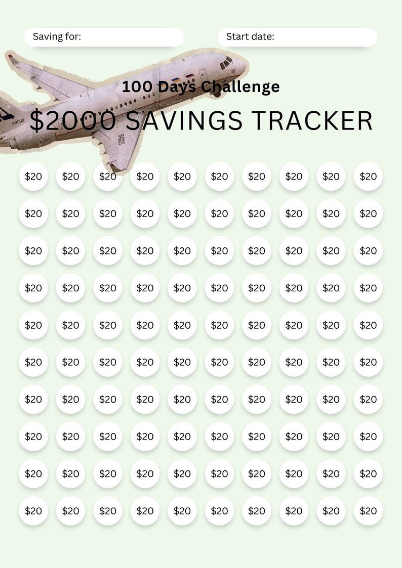100-day Savings Challenge: Printable Budget Journal Inserts. 20 ...