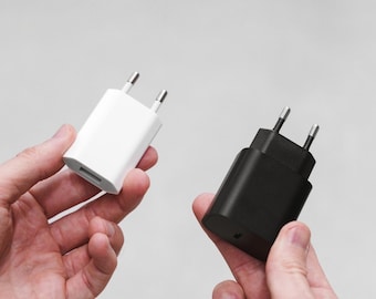 Schnellladegerät 30 Watt USB-C Adapter für EU Anschluss, Qi-Charger, schnelles Aufladen für iPhone, Samsung, Huawi, Android, Apple
