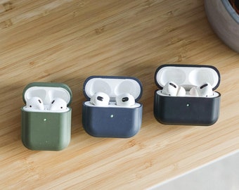 Nachhaltige AirPods Hülle, AirPods 1, 2, 3, Pro, Pro 2, umweltfreundliche Materialien, schwarz, grau, beige, grün, wireless charging