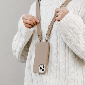 Woodcessories - Change Case, chaîne de téléphone portable durable amovible pour iPhone 16 / 16 Pro / 16 Pro Max avec sangle supplémentaire