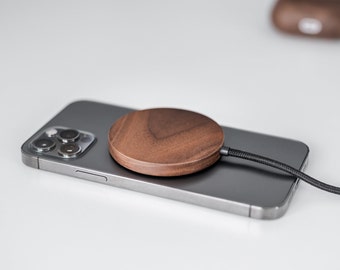 MagPad Charger made of real wood, magnetic charger made of sustainable materials