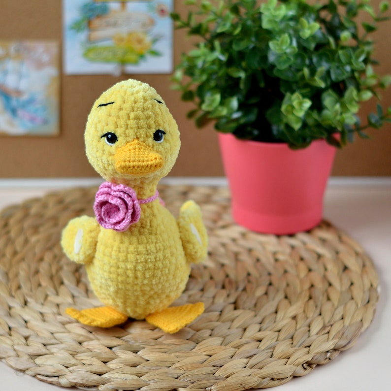 Crochet Stuffed duck toy Plush Duck Stuffed Animal toy knit | Etsy