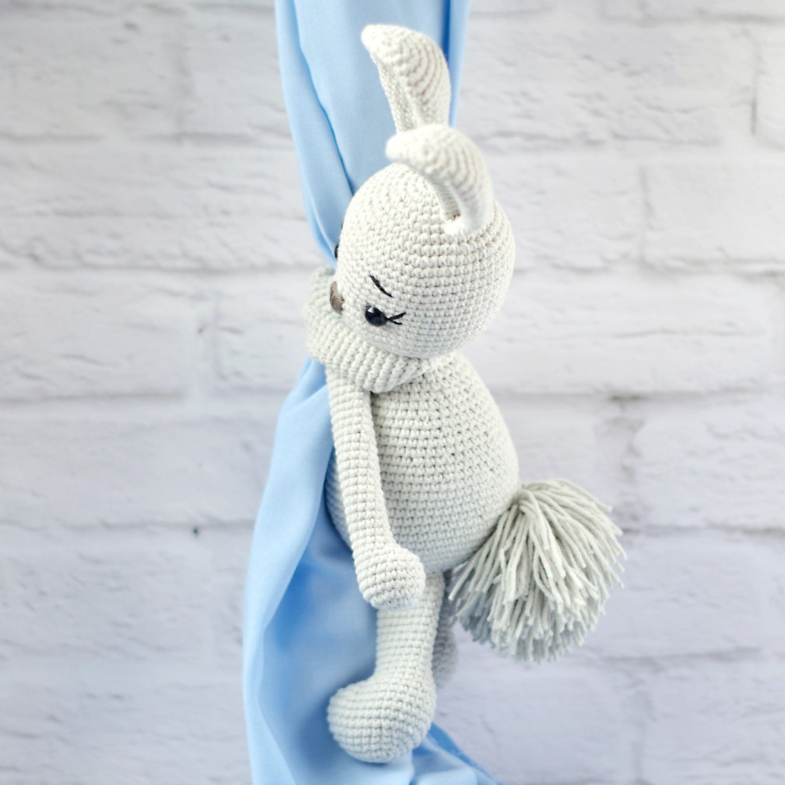 Bunny animal curtain tie backs curtain holders Etsy