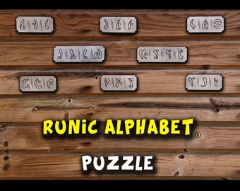 Runic Alphabet Puzzle for Escape Room | Puzzle Prop | Combination puzzle | Secret combination lock