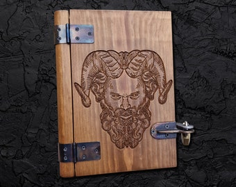 Faun Treasure Box | Wooden Book Lockbox | The Chronicles of Narnia | Fantasy RPG container | Escape Room prop box | Role playing Gift box