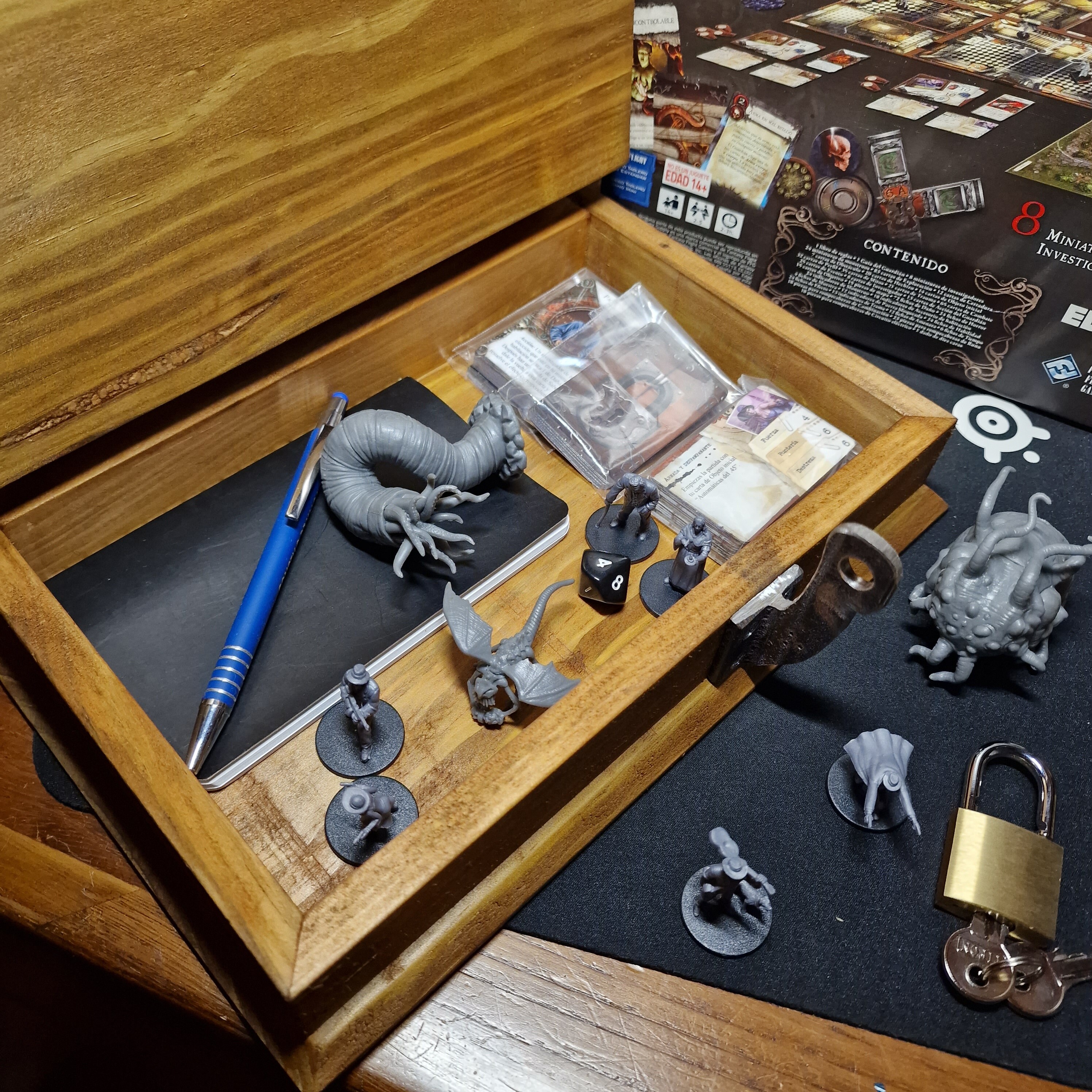 Cthulhu Treasure Box | Arkham Horror Wooden Book Lockbox | H.P ...