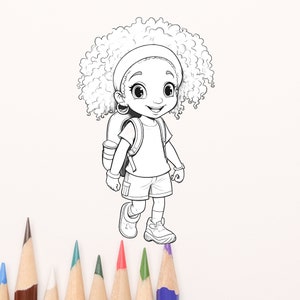 Magical Adventures Black and White Coloring Page