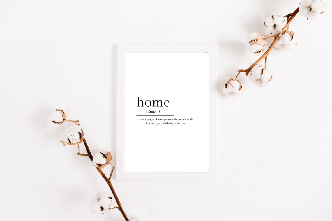 Home Definition Printable Modern Print Home Art Decor - Etsy