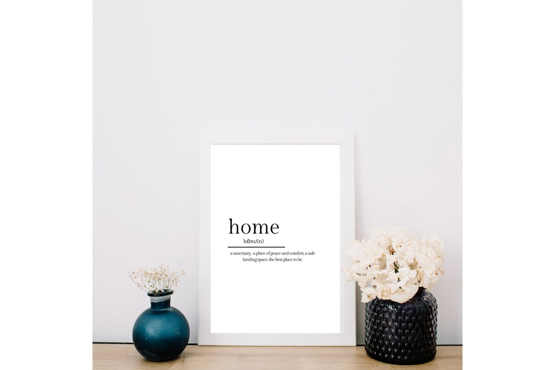Home Definition Printable Modern Print Home Art Decor - Etsy