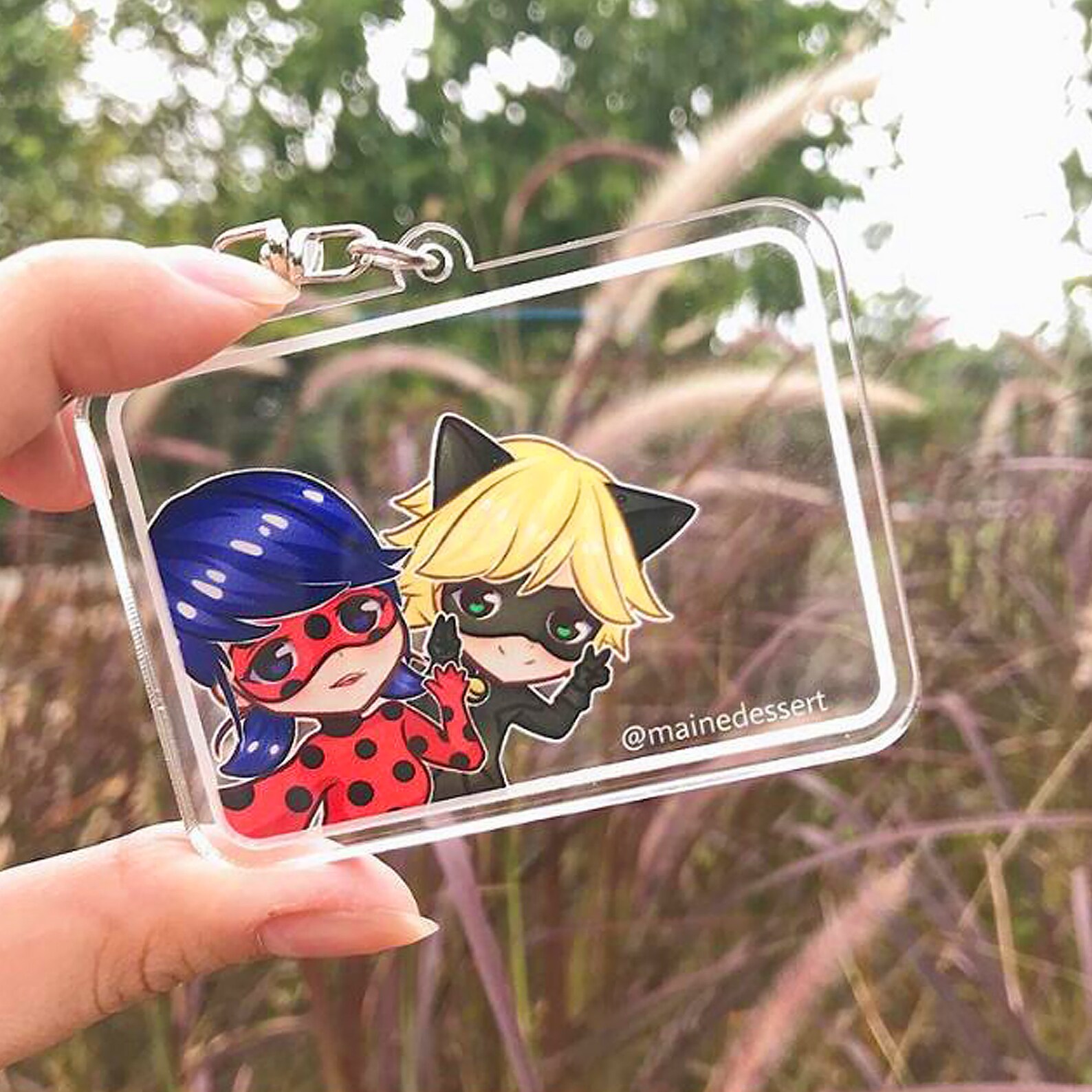 Miraculous Ladybug Badge Sticker Keychain Set | Etsy