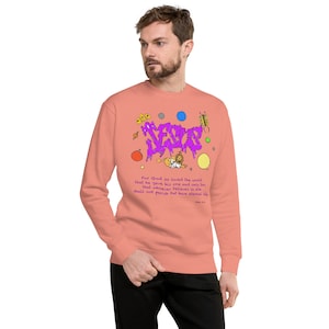 The Lion and the Lamb of Christ Jesus with The Lion and the Lamb of Christ and Bible verse John 3:16 Unisex Premium Sweatshirt
