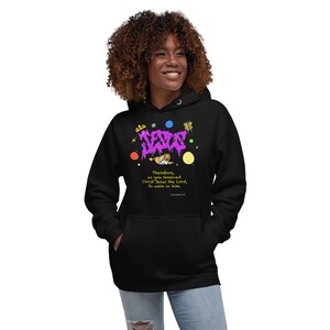 Jesus mit dem Löwen und dem Lamm und Bibelvers Kolosser 2:6 Unisex Hoodie