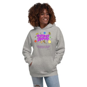 Jesus with The Lion and the Lamb and Bible verse John 1:1 Unisex Hoodie