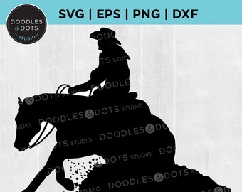 Sliding Stop SVG, Reiner svg, Reining Horse svg for Cricut, Quarter Horse svg, Cowgirl, Texas Rodeo SVG, Horse silhouette, Western Horse svg