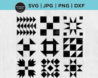 Quilt Blocks SVG Bundle: Geometric Designs for Cricut (Digital Download)