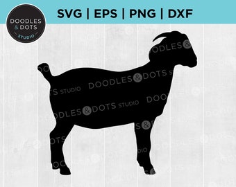 Goat SVG, Show Goat SVG, Stock Show svg for Cricut, Livestock clip art, Farm Animal svg, Goat Silhouette for shirt or Goat Farm Logo Design