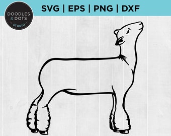 Show Lamb SVG, Lamb SVG, Market Lamb Silhouette, Suffolk Lamb png, Hampshire Lamb, Country Fair Lamb, Livestock Show svg, Show Sheep clipart