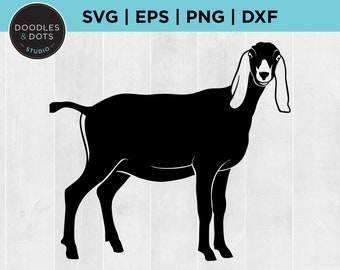 Show Goat svg, Nubian Goat svg, Stock Show svg for Cricut, Livestock, Goat Farm, Agriculture Fair animals, Goat silhouette instant download