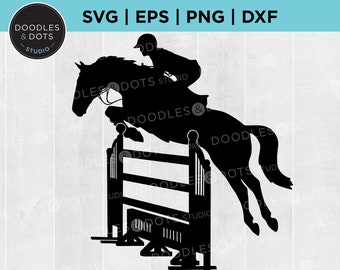 Equestrian svg, Show Jumping svg, Stadium Jumping, Jumper svg, Horse and rider Silhouette clipart, Horse jumping fence SVG PNG for Cricut