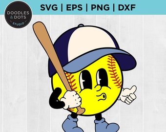 Softbol svg, Softbol png Softbol Mamá svg para Cricut, Camisa de Softbol, Personaje de Softbol para camisetas de equipo, Play Ball descarga instantánea png