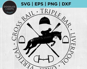 Equestrian SVG, Horse Show SVG, Horse Jumps SVG for Cricut, Equestrian t-shirt, Gift Idea for horse Lover, Horse Show Car Decal svg cut file