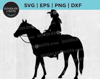 Quarter horse SVG | Cowgirl SVG | Barrel Racer SVG | Western riding | Western Trail horse | Ranch horse | Rodeo Cowgirl svg png dxf Cricut