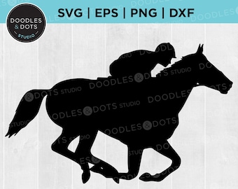 Running horse svg, Galloping horse svg, Racehorse cut file for Cricut, Horse racing svg for Thoroughbred t-shirt, Horse and Jockey clipart
