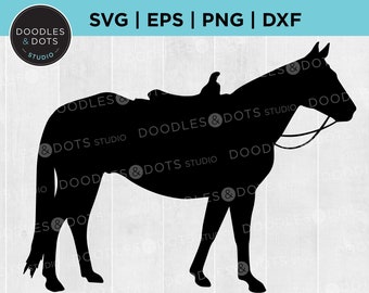 Westernhäst SVG | Quarter Horse SVG | Trailhäst SVG | Ranchhäst svg | Western svg | Häst clipart | Ko ponny svg, Rodeo svg Cowboy svg