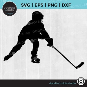 Hockey svg, Hockey player svg, Hockey cut file for Cricut, Ice Hockey silhouette, Hockey Player clipart, Skating svg, Hockey Team Sport svg