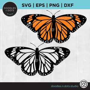 Schmetterling svg, Monarchfalter SVG, geschichteter Schmetterling SVG für Cricut, Schmetterling Clipart, druckbare Monarch Clipart, Schmetterling Sublimation