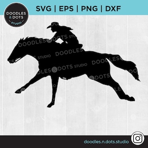Cowgirl SVG | Barrel Racing svg | Westernpferd SVG | Galoppierendes Pferd svg | Rodeo Pferd svg | American Cowgirl | Texas Rodeo Cowgirl svg